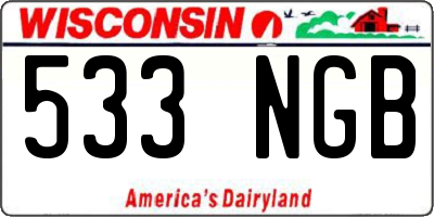 WI license plate 533NGB