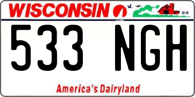 WI license plate 533NGH