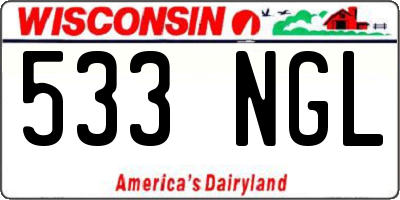 WI license plate 533NGL