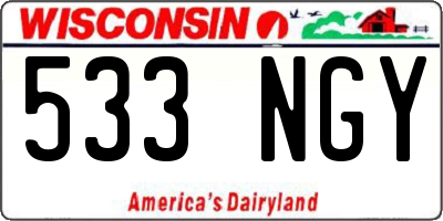 WI license plate 533NGY