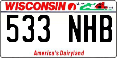 WI license plate 533NHB