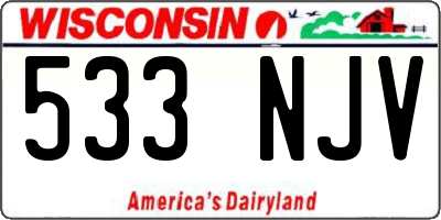 WI license plate 533NJV