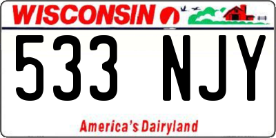 WI license plate 533NJY