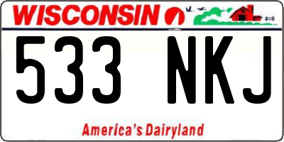 WI license plate 533NKJ