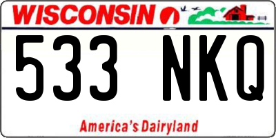 WI license plate 533NKQ