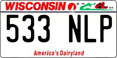 WI license plate 533NLP