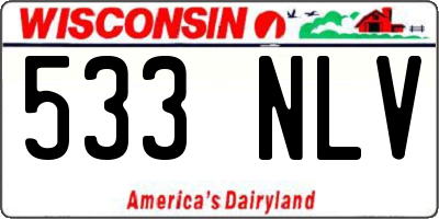 WI license plate 533NLV