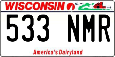 WI license plate 533NMR