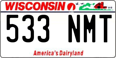 WI license plate 533NMT