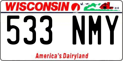 WI license plate 533NMY