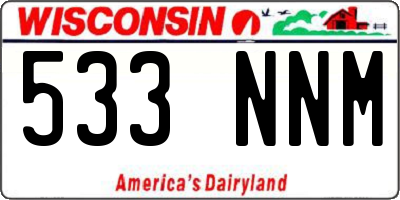 WI license plate 533NNM