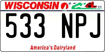 WI license plate 533NPJ