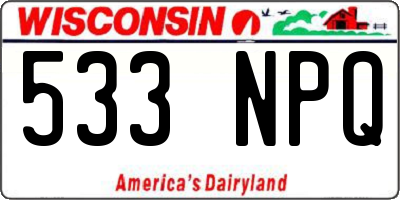 WI license plate 533NPQ