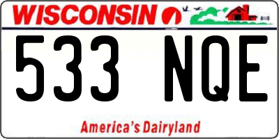 WI license plate 533NQE