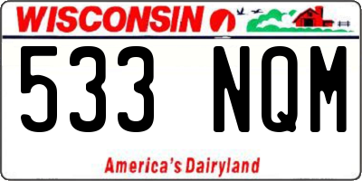 WI license plate 533NQM
