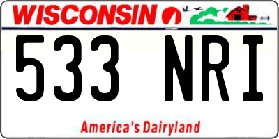WI license plate 533NRI
