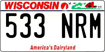 WI license plate 533NRM