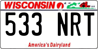 WI license plate 533NRT