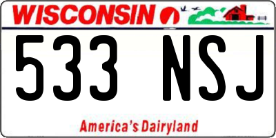 WI license plate 533NSJ
