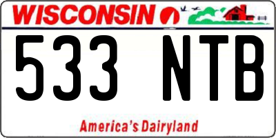 WI license plate 533NTB