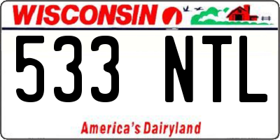 WI license plate 533NTL