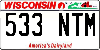 WI license plate 533NTM