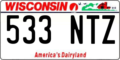 WI license plate 533NTZ