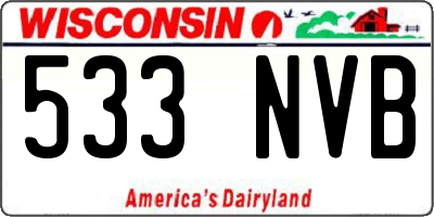 WI license plate 533NVB