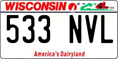 WI license plate 533NVL
