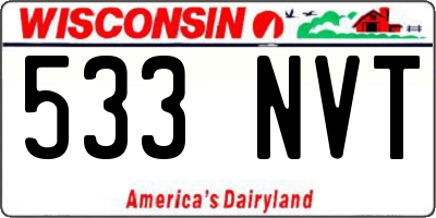 WI license plate 533NVT