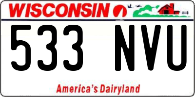 WI license plate 533NVU