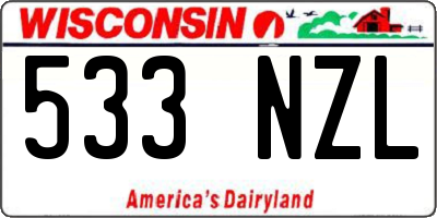 WI license plate 533NZL