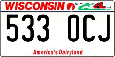 WI license plate 533OCJ
