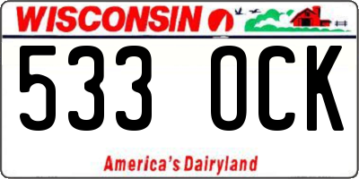WI license plate 533OCK