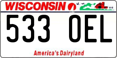 WI license plate 533OEL