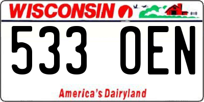 WI license plate 533OEN