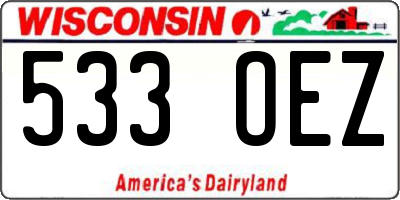 WI license plate 533OEZ