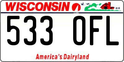 WI license plate 533OFL