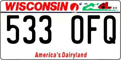 WI license plate 533OFQ