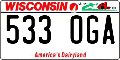 WI license plate 533OGA