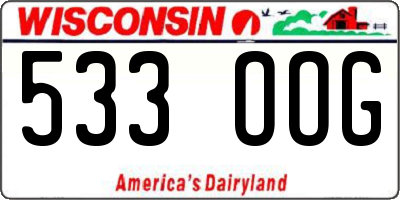 WI license plate 533OOG