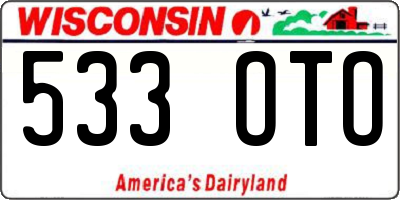 WI license plate 533OTO