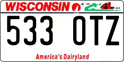 WI license plate 533OTZ