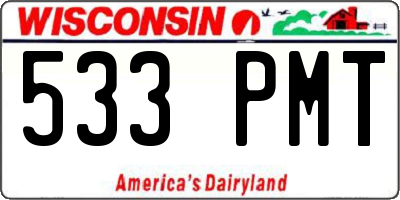 WI license plate 533PMT
