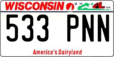 WI license plate 533PNN