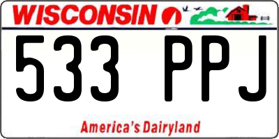 WI license plate 533PPJ