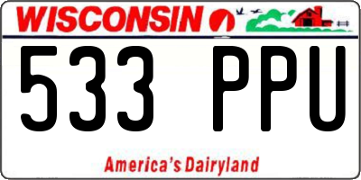 WI license plate 533PPU
