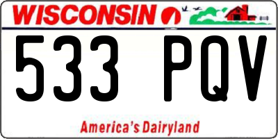 WI license plate 533PQV