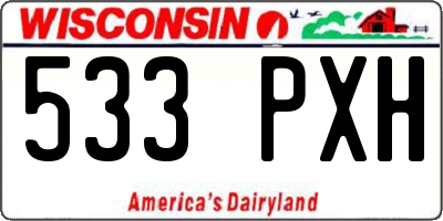 WI license plate 533PXH