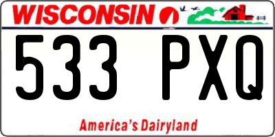 WI license plate 533PXQ